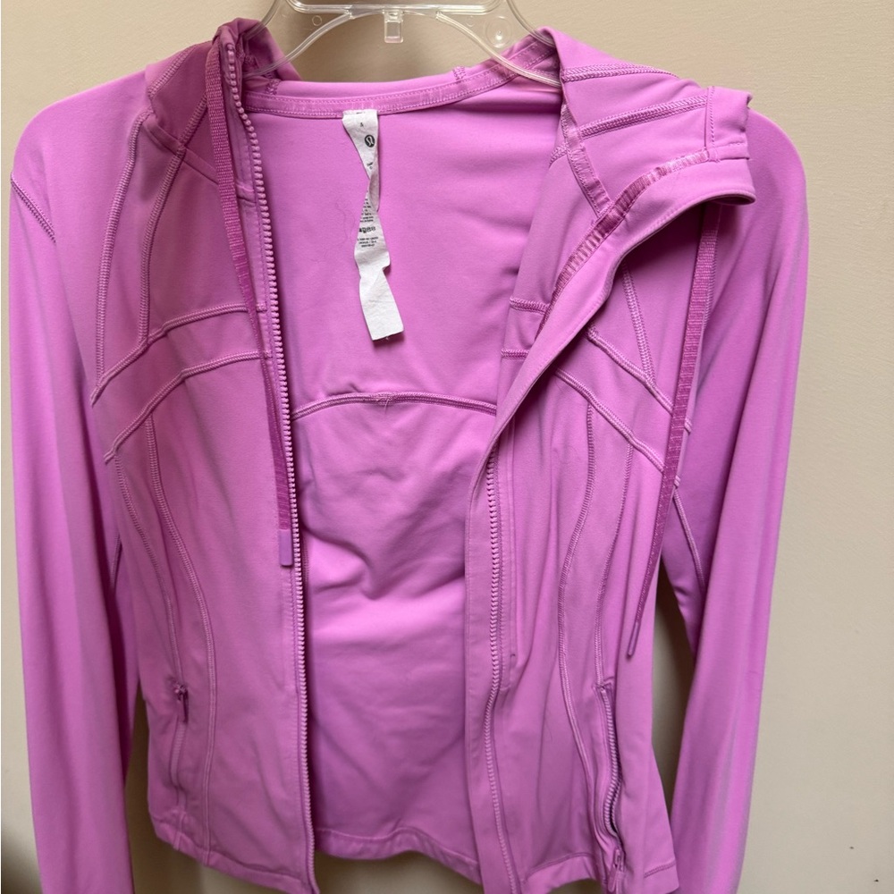 Pink lululemon hooded define jacket